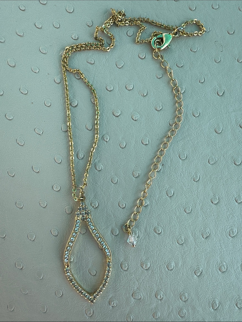 Sorrelli Gold Crystal Teardrop Pendant Necklace